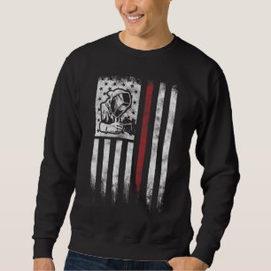 Welder Vintage USA American Flag Patriotic Welding Sweatshirt