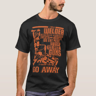 Welder We Love Freedom We Drink Beer We Get Down D T-Shirt