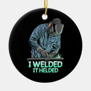 Welder Welded It Helded Ceramic Tree Decoration