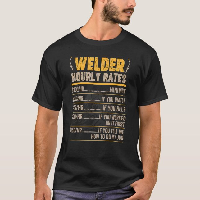 Welder Weldin Worker Ironsmith Blacksmith Expert H T-Shirt (Front)