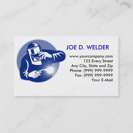 welder welding business card Zazzle.co.uk