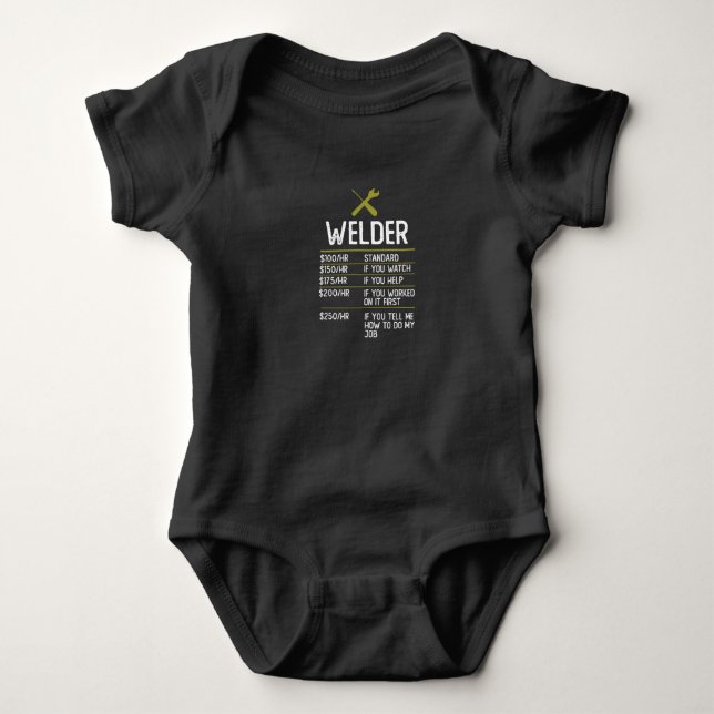 Welder Welding Gift Present Idea Baby Bodysuit (Front)