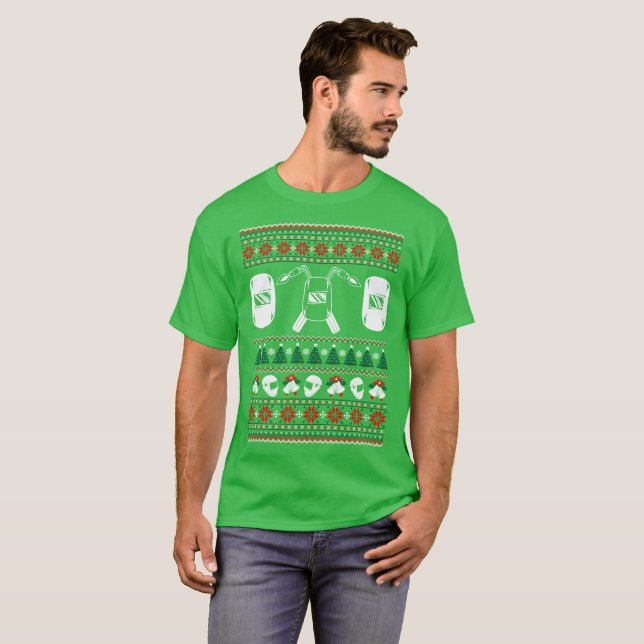Welder Welding Profession Christmas Ugly Sweater (Front Full)