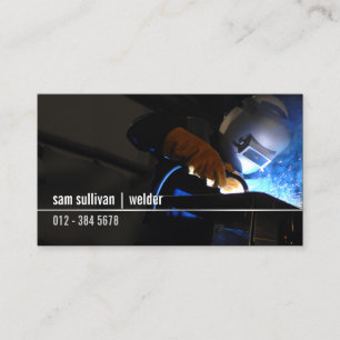 Welder Welding Sparks Trade Skills Business Card