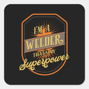 Welder Welding Square Sticker
