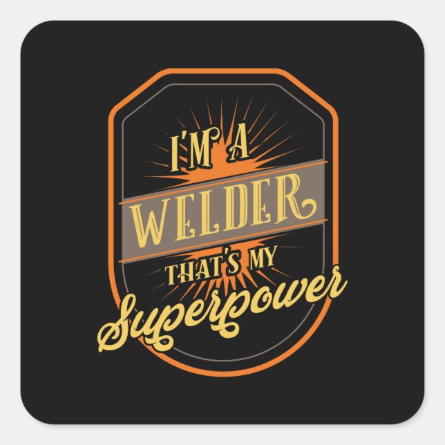 Welder Welding Square Sticker (Front)