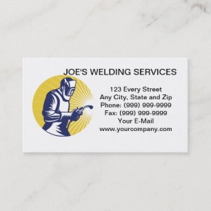 welder welding  worker business card