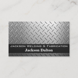 Welder Worker Logo Metal Steel Rivets Business Card