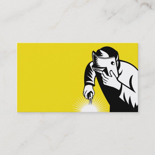 welder worker welding business card (Front)