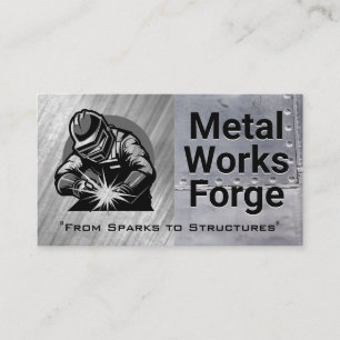 Welder Working   Blue Collar Work Business Card