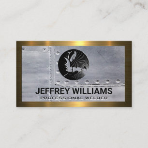 Welder Working   Metal Rivets Business Card
