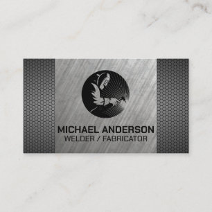 Welder Working on Metal Business Card