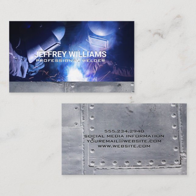 Welders | Metal Rivets | Sparks Business Card (Front/Back)