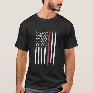 Welding American Flag With Torch For Tig Welders T-Shirt
