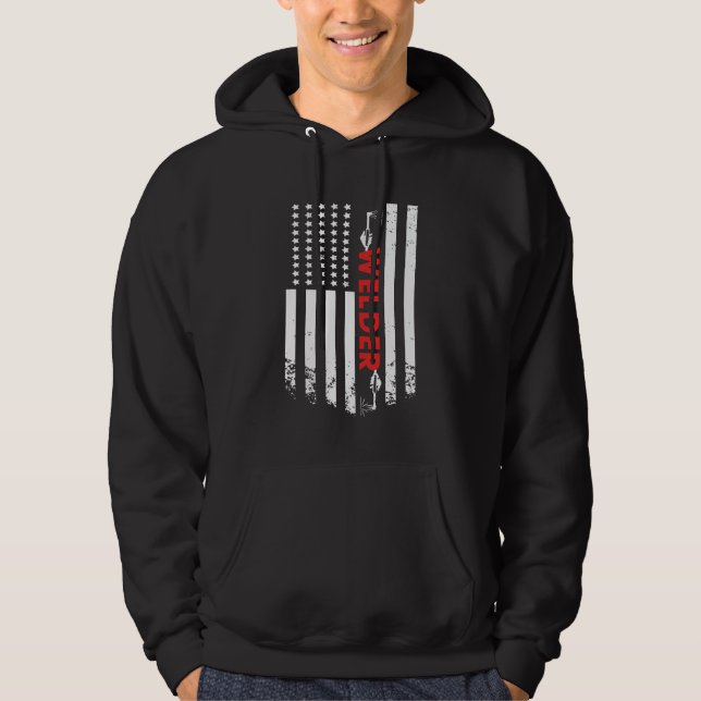 Welding - American Welder Flag Hoodie (Front)