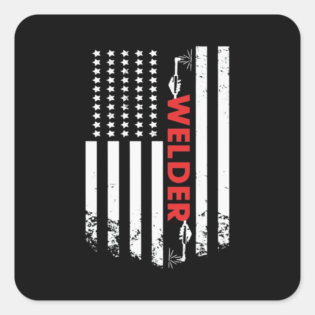 Welding - American Welder Flag Square Sticker (Front)