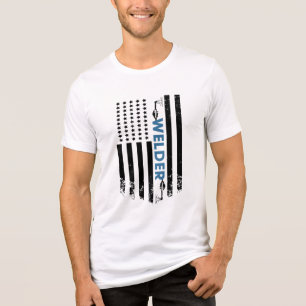 Welding - American Welder Flag Tri-Blend Shirt