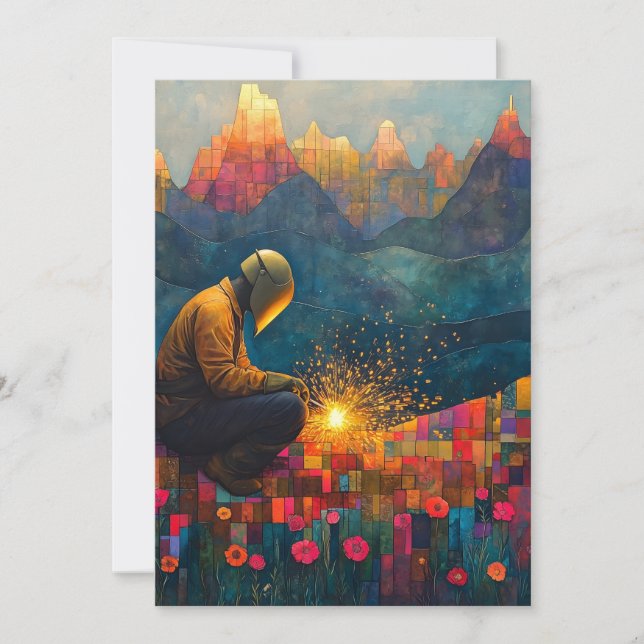 Welding Art print - welder invitation pride event (Front)