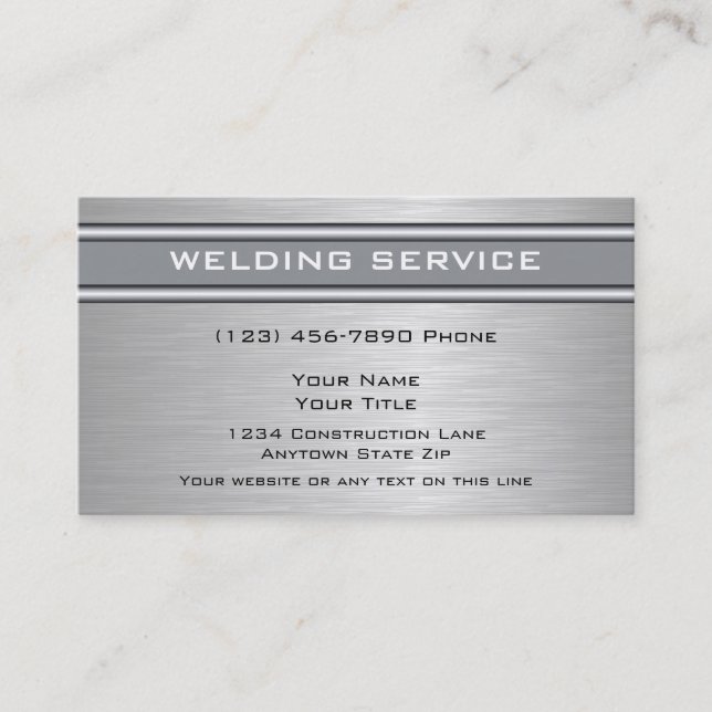Welding Business Cards (Front)