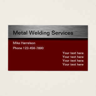 Welding Commercial Metalwork Business Cards
