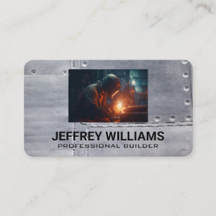 Welding Construction Metal and Rivets Business Card