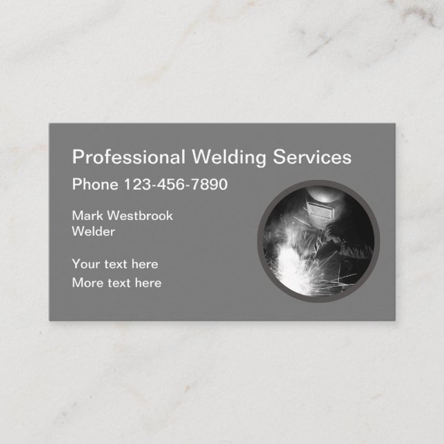 Welding Construction Services Business Card (Front)