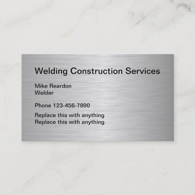 Welding Construction Serviecs Business Card (Front)
