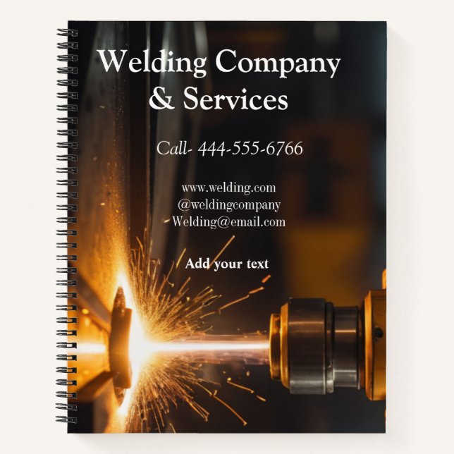 Welding contract construction add name contact no notebook (Front)