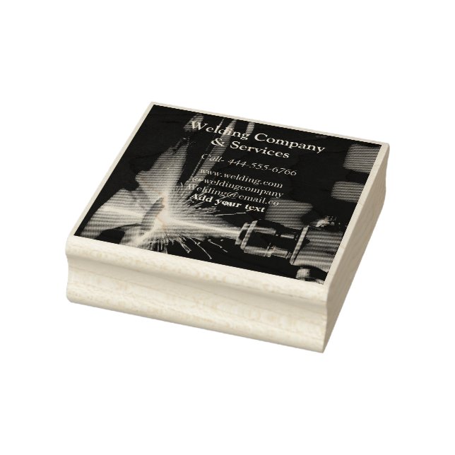 Welding contract construction add name contact no rubber stamp (Stamp)
