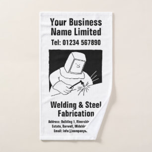 Welding & Fabrication Cartoon Design Hand Towel