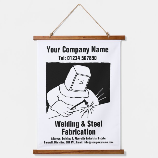 Welding & Fabrication Cartoon Design Hanging Tapes Hanging Tapestry (Front)