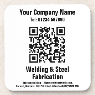 Welding & Fabrication QR Code Design Coaster