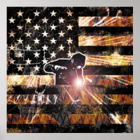Welding Flag Sparks and Flames