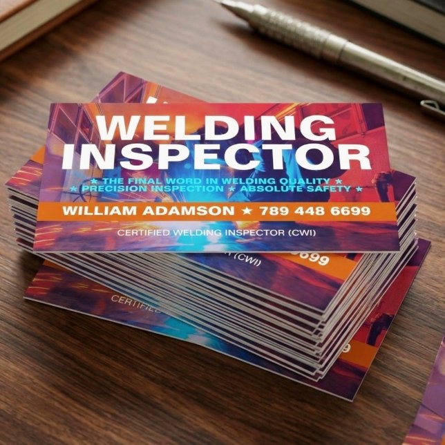 Welding Inspector | Customisable Consultant Business Card (Welding Business Cards)