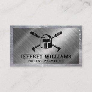 Welding Logo   Metal   Rivets Business Card