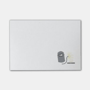 Welding Mask and Torch Post-it Notes