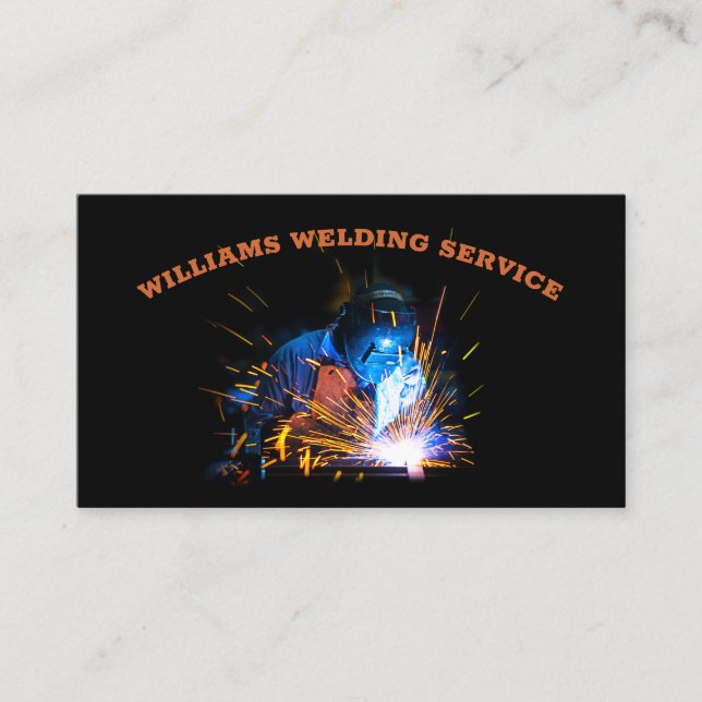 Welding Metal Fabrication Welder Business Card (Front)