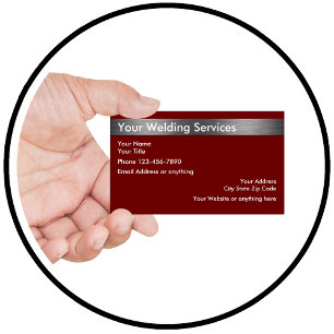Welding Metallic Design Element Business Card