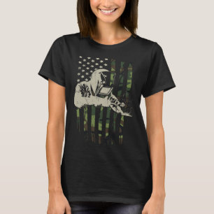 Welding Patriotic Camouflage American Flag Welder T-Shirt