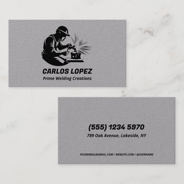 Welding Professional Business Card (Front/Back)