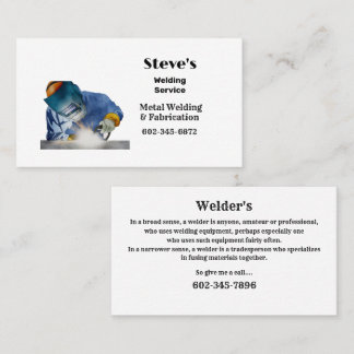 Welding Service Metal Welding & Fabrication Business Card