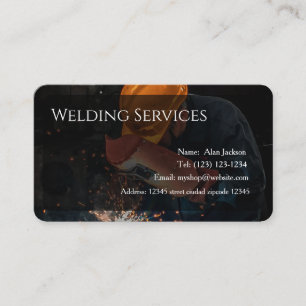 Welding Services Business card editable