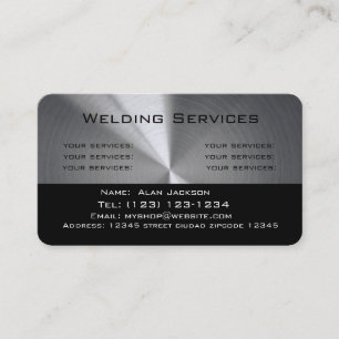 Welding Services Business card editable