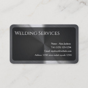 Welding Services Business card editable