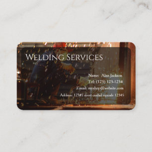 Welding Services Business card editable
