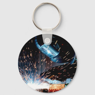 Welding Sparks Key Ring