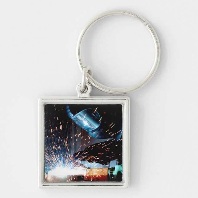 Welding Sparks Key Ring (Front)