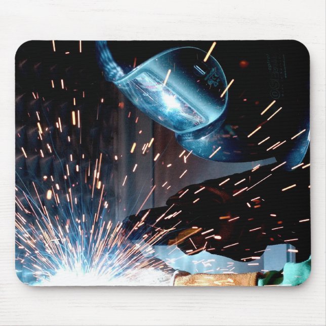 Welding Sparks Mouse Mat (Front)