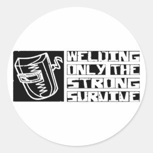 Welding Survive Classic Round Sticker