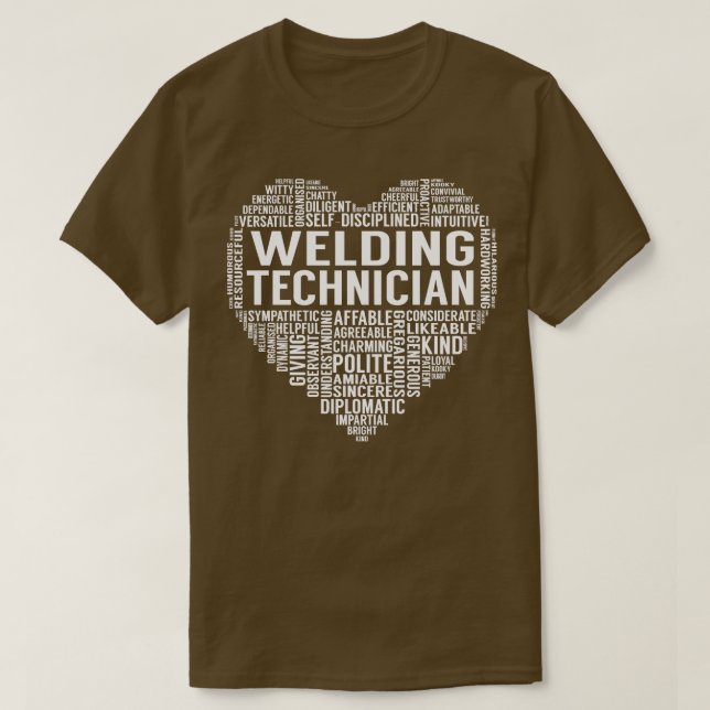Welding Technician Heart T-Shirt (Design Front)